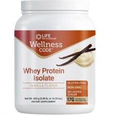 Life Extension Wellness Code™ Whey Protein Isolate Vanilla Flavor, 403g
